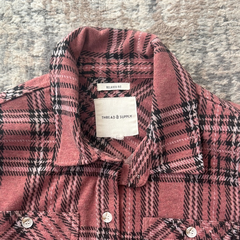 Thread & Supply Red and Black Plaid Shirt